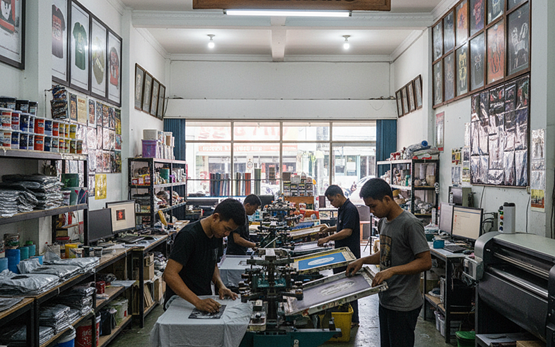 Pusat Industri Kaos Sablon Modern